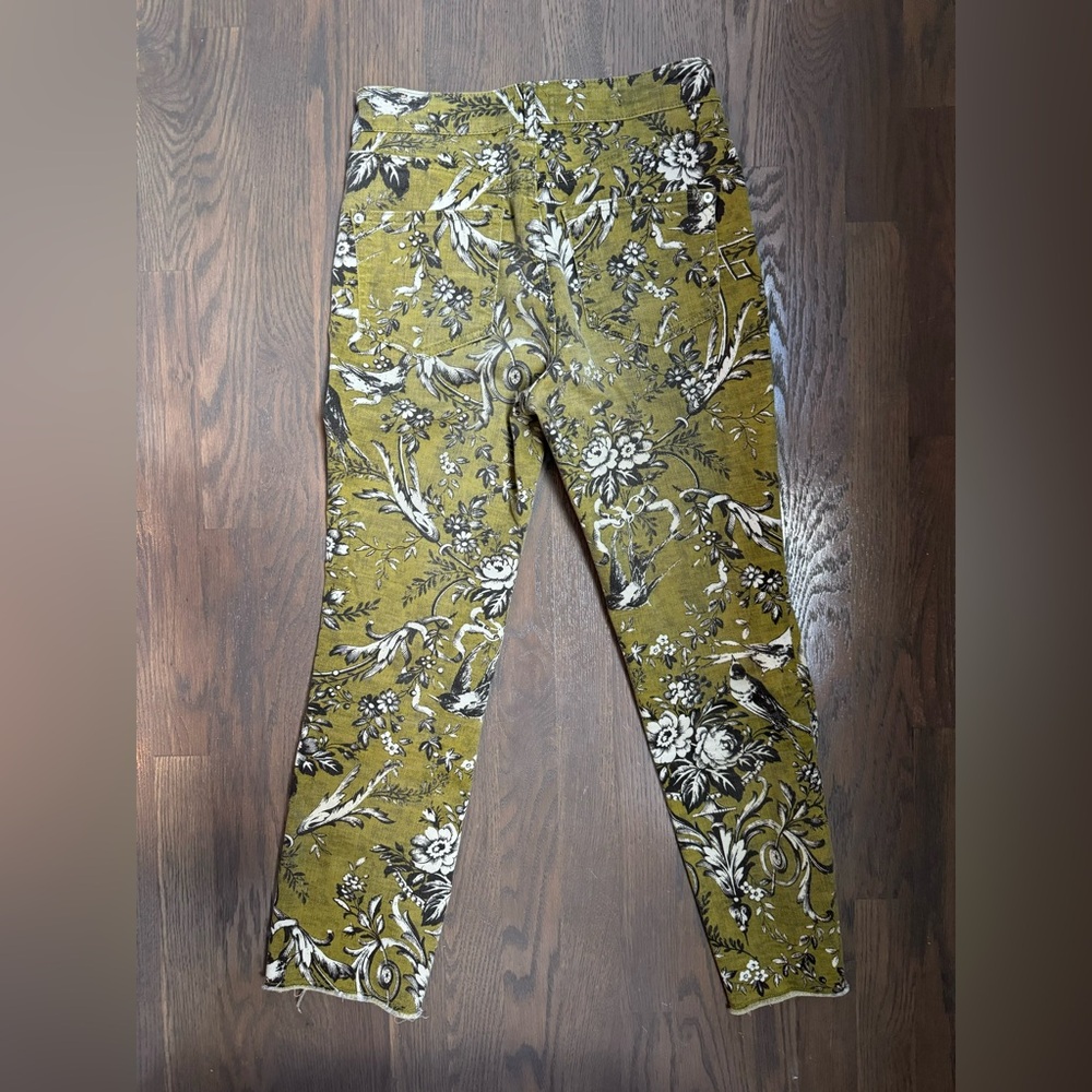 Anthropologie PILCRO Olive Floral Women Jeggings